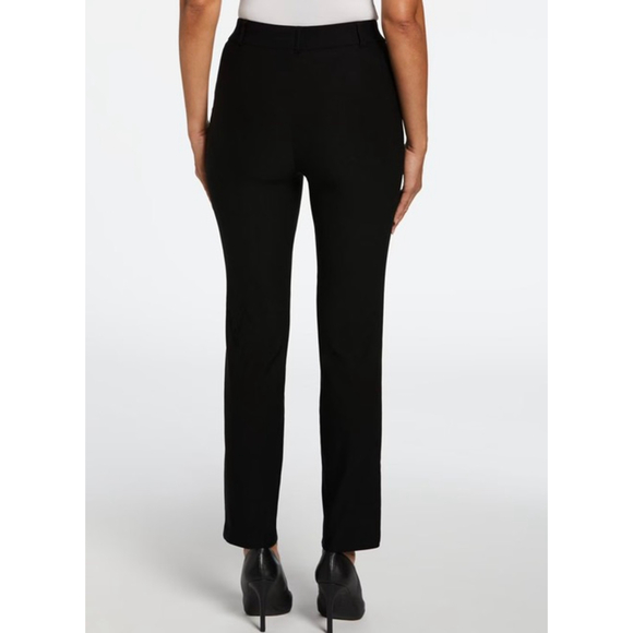 NWT Women's Rafaella Black Straight Leg High Rise Dress Pants Size 6 - Picture 4 of 11